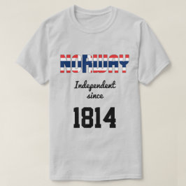 ノルウェー国旗の独立性お祝い Tシャツ