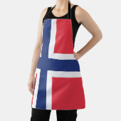 ノルウェー国旗の紋章 エプロン (インサイチュ)