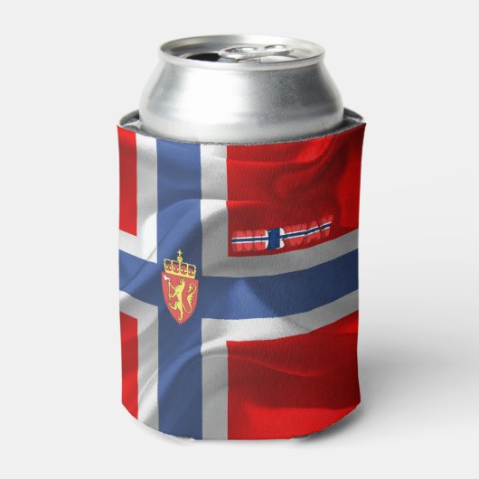 ノルウェー国旗の紋章 缶クーラー (缶正面)