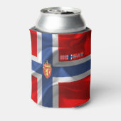 ノルウェー国旗の紋章 缶クーラー (缶裏面)