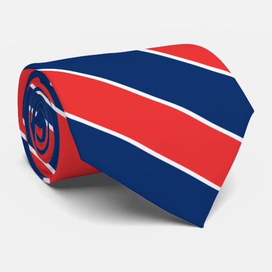 ノルウェー国旗の色エレガント ネクタイ (ロール)