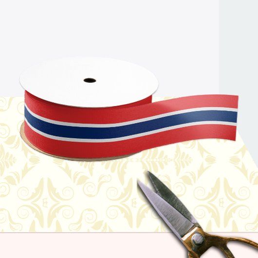 ノルウェー国旗の色リボン，ノルウェー/スポーツ サテンリボン