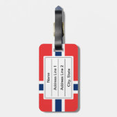 ノルウェー国旗の荷物タグ ラゲッジタグ (裏面縦)