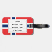 ノルウェー国旗の荷物タグ ラゲッジタグ (裏面横)