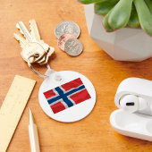 ノルウェー国旗の赤と青 キーホルダー