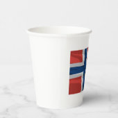 ノルウェー国旗の赤と青 紙コップ (右)