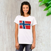 ノルウェー国旗の赤と青 Tシャツ