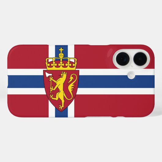 ノルウェー国旗の電話ケース Case-Mate iPhoneケース (裏面 (横))
