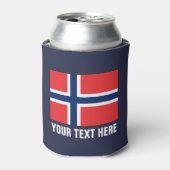 ノルウェー国旗はクーラー可能 |ノルウェービール保有者 缶クーラー (缶正面)