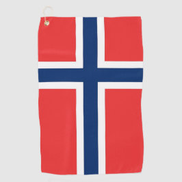 ノルウェー国旗を持つゴルフタオル ゴルフタオル