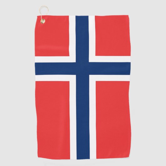 ノルウェー国旗を持つゴルフタオル ゴルフタオル (正面)
