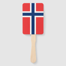 ノルウェー国旗を持つハンドファンのセット ハンドファン