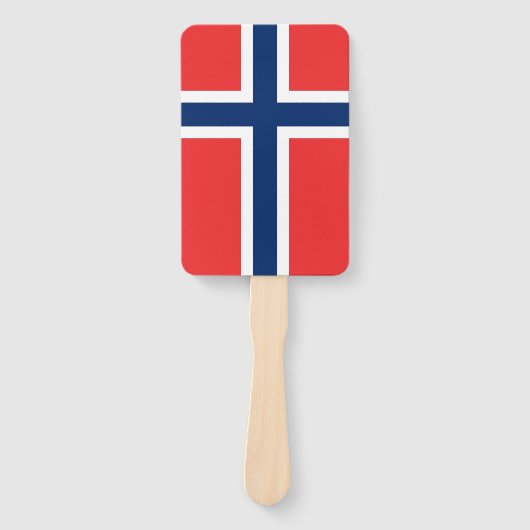 ノルウェー国旗を持つハンドファンのセット ハンドファン (正面)