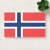 ノルウェー国旗を持つメモ ポストイット (オフィス)