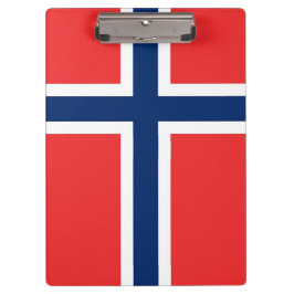 ノルウェー国旗を持つ愛国的なクリップボード クリップボード