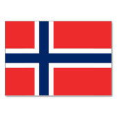 ノルウェー国旗を持つ愛国的なテーブルカード テーブルナンバー (正面)