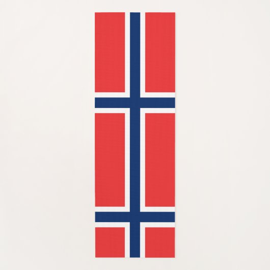 ノルウェー国旗を持つ愛国的なヨガマット ヨガマット (正面)