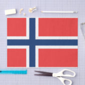 ノルウェー国旗を持つ愛国的ティッシュペーパー 薄葉紙 (クラフト)