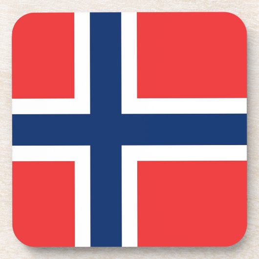 ノルウェー国旗を持つ懸命プラスチックのコースター コースター (正面)