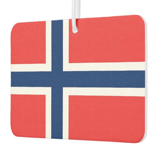 ノルウェー国旗を持つ車の新入生 カーエアーフレッシュナー (左)