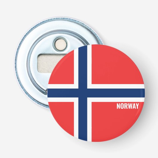 ノルウェー国旗を楽しむ愛国的なボトルオープナー 栓抜き (正面)