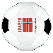 ノルウェー国旗カスタマイズ商品 サッカーボール (回転)