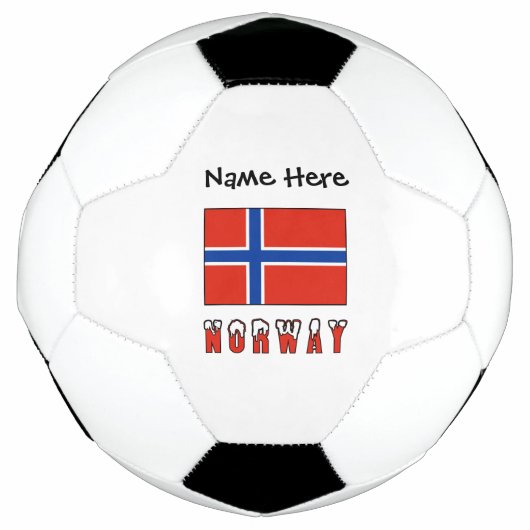 ノルウェー国旗カスタマイズ商品 サッカーボール (正面)