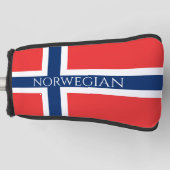 ノルウェー国旗カスタムゴルフヘッドカバー ゴルフヘッドカバー (正面)