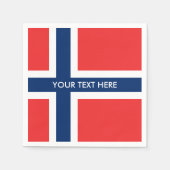 ノルウェー国旗カスタムパーティーナプキン スタンダードカクテルナプキン (正面)