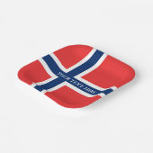 ノルウェー国旗カスタム紙パーティープレート ペーパープレート (傾斜あり)