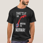 ノルウェー国旗スカンジナビアおもしろいノルウェー Tシャツ (正面)