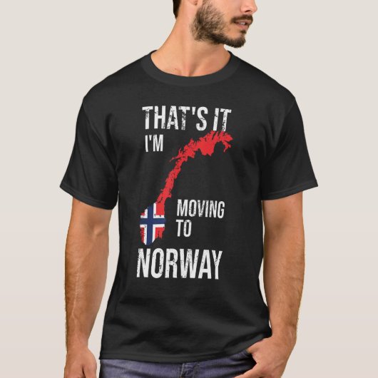 ノルウェー国旗スカンジナビアおもしろいノルウェー Tシャツ (正面)