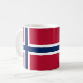 ノルウェー国旗セラミックコーヒーマグ コーヒーマグカップ (正面左)