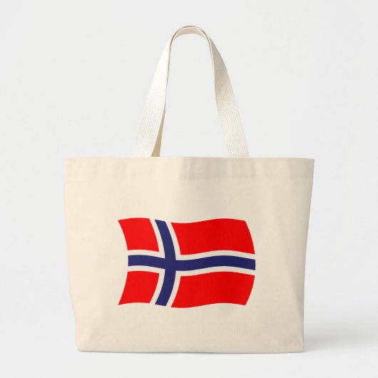 ノルウェー国旗トートバッグ ラージトートバッグ (正面)