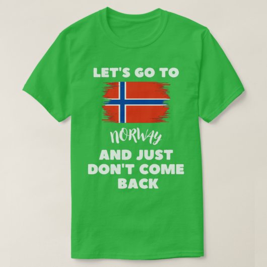 ノルウェー国旗ノルウェーおもしろいー Tシャツ (デザイン正面)