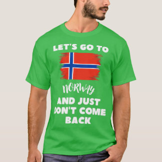 ノルウェー国旗ノルウェーおもしろいー Tシャツ