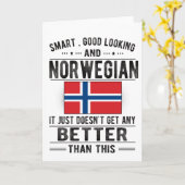 ノルウェー国旗ノルウェー伝統ノルウェーのルーツ カード (黄色い花)