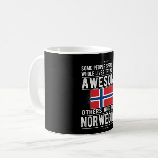 ノルウェー国旗ノルウェー伝統ノルウェーのルーツ コーヒーマグカップ (正面左)