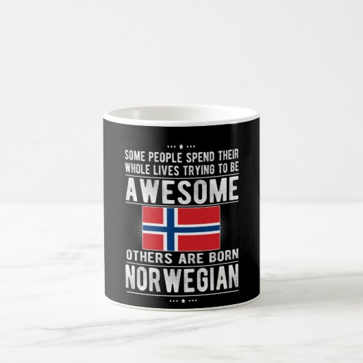 ノルウェー国旗ノルウェー伝統ノルウェーのルーツ コーヒーマグカップ (中央)