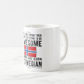 ノルウェー国旗ノルウェー伝統ノルウェールーツ コーヒーマグカップ (正面右)