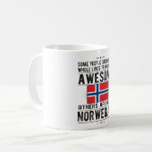 ノルウェー国旗ノルウェー伝統ノルウェールーツ コーヒーマグカップ (正面左)