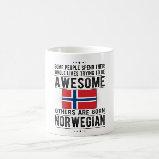 ノルウェー国旗ノルウェー伝統ノルウェールーツ コーヒーマグカップ (中央)