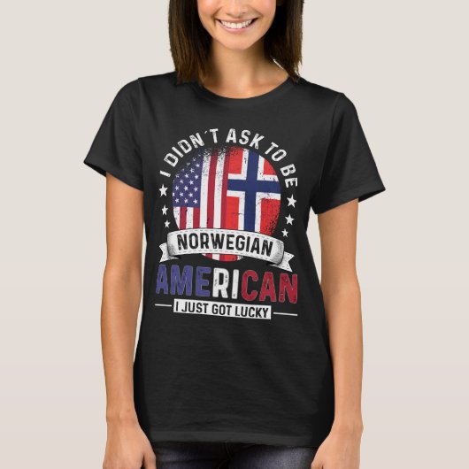 ノルウェー国旗プライドノルウェー国旗 Tシャツ (正面)