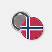 ノルウェー国旗マグネット マグネット (正面/裏面)