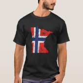 ノルウェー国旗ミネソタ北欧移民伝統T Tシャツ (正面)