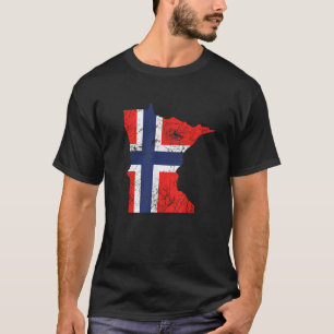 ノルウェー国旗ミネソタ北欧移民伝統T Tシャツ
