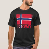 ノルウェー国旗ヴィンテージスカンジナビア原産国 Tシャツ (正面)