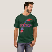 ノルウェー国旗伝統国外追放 Tシャツ (正面フル)