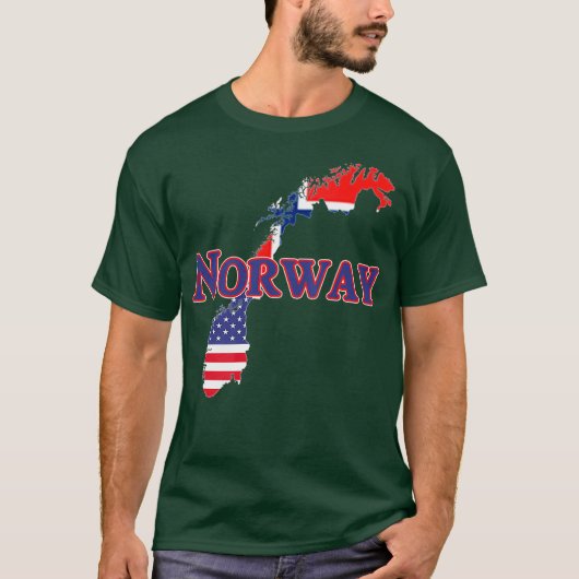 ノルウェー国旗伝統国外追放 Tシャツ (正面)