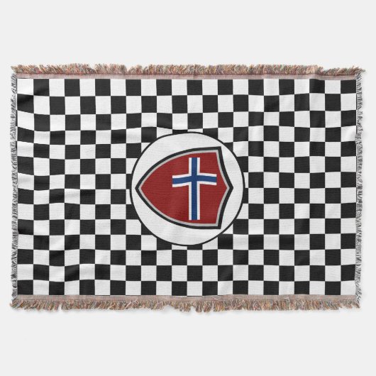 ノルウェー国旗投げ毛布 スローブランケット (正面)